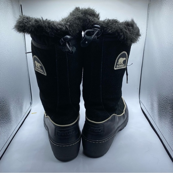 Sorel Tivoli III High Waterproof Suede Snow Boots Women Size 7 Faux Fur Classic - Picture 3 of 9